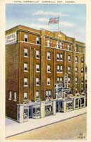 Hotel Cornwallis, Cornwall, Ont., Canada postcard