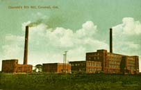 Courtauld's Silk Mill, Cornwall, Ont. postcard