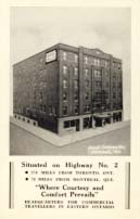 Hotel Cornwallis, Cornwall, Ont., situated on Highway No.2 postcard