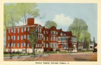 General Hospital, Cornwall, Ontario postcard