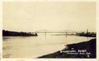 International Bridge, Cornwall, Ont., Can. postcard