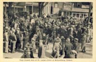 Huge crowds daily at Dr. Locke's clinic at Williamsburg, Ontario postcard