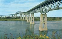 Seaway International Bridge, Cornwall, Ont.  postcard