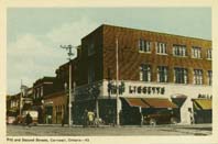 Pitt and Second Streets, Cornwall postcard