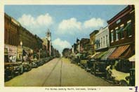 Pitt Street looking North, Cornwall postcard