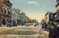 Pitt St., Cornwall, Ont. high school cadets on parade postcard