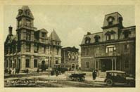 Post Office and King George Hotel, Cornwall postcard