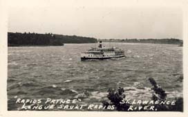 Rapids Prince, Longue Sault Rapids, St. Lawrence River postcard