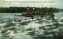 Rapids Queen shooting the Longue Sault Rapids, Cornwall postcard