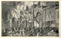 Rossmore House fire, Cornwall, Ontario postcard