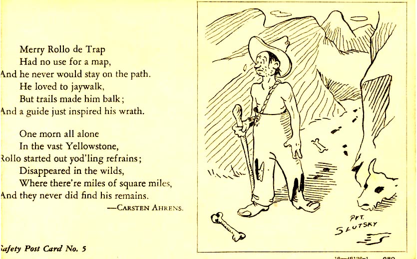 Merry Rollo de Trap, postcard 1940s