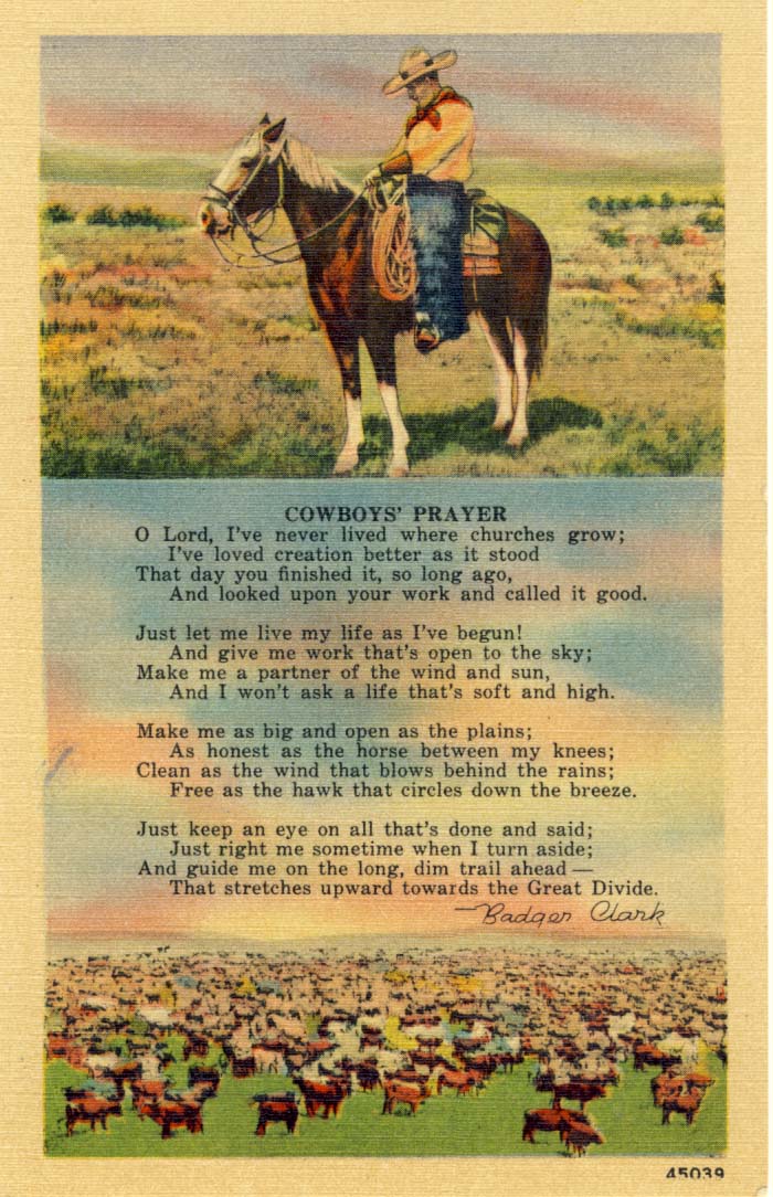 Cowboys' prayer.