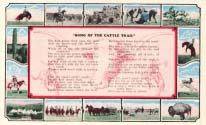 Song of the cattle trail, postcard 1920s