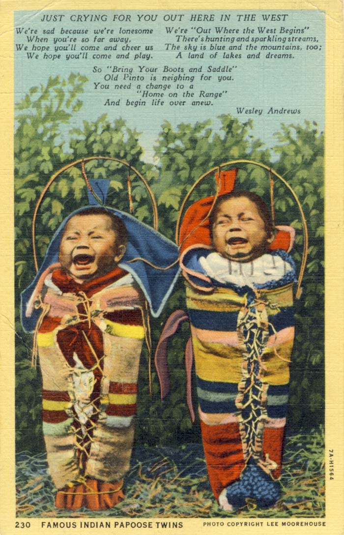 Just crying for you out here in the West, postcard