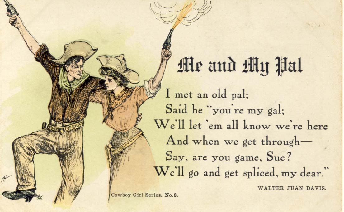 Me and my pal, postcard 1909