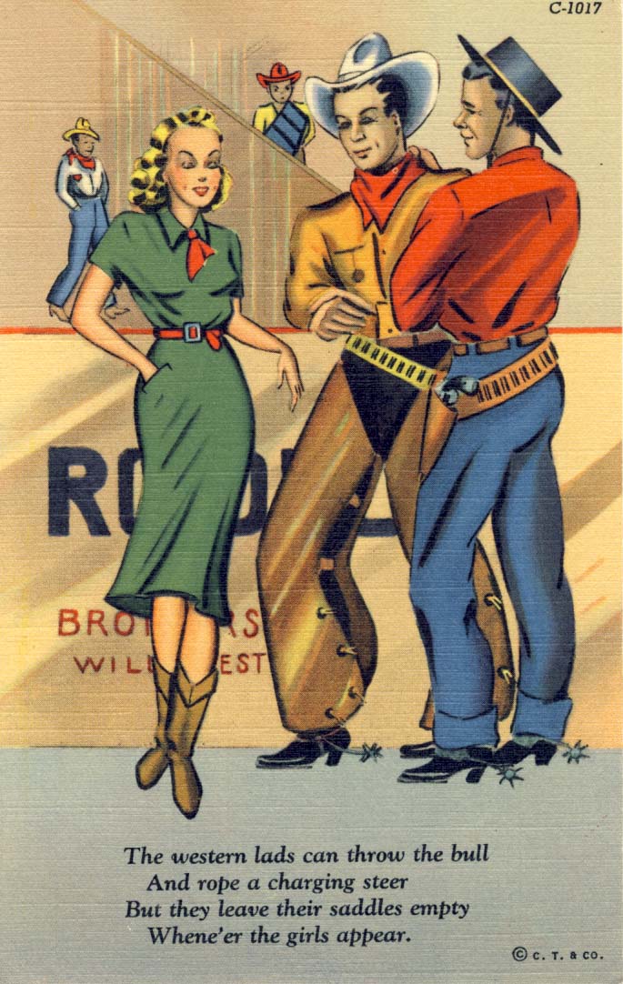The western lads postcard 1938