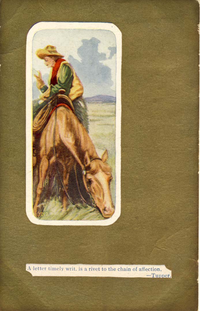 A letter timely writ postcard 1910