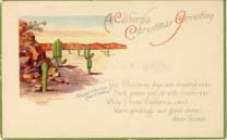 A California Christmas greeting postcard 1929