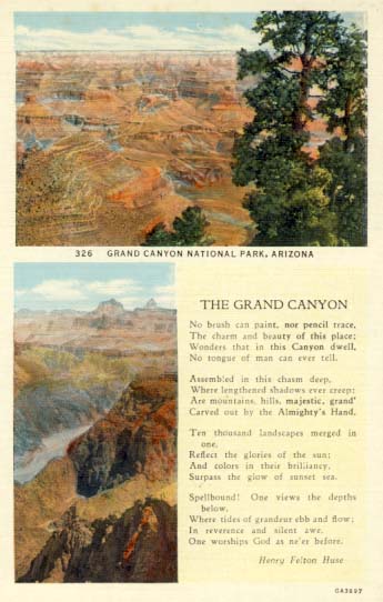 The Grand Canyon, postcard, 1930.
