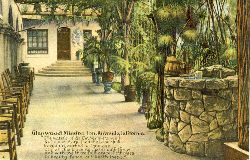Glenwood Mission Inn, Riverside, California postcard 1912