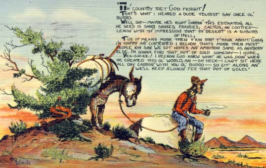 The country that God forgot postcard