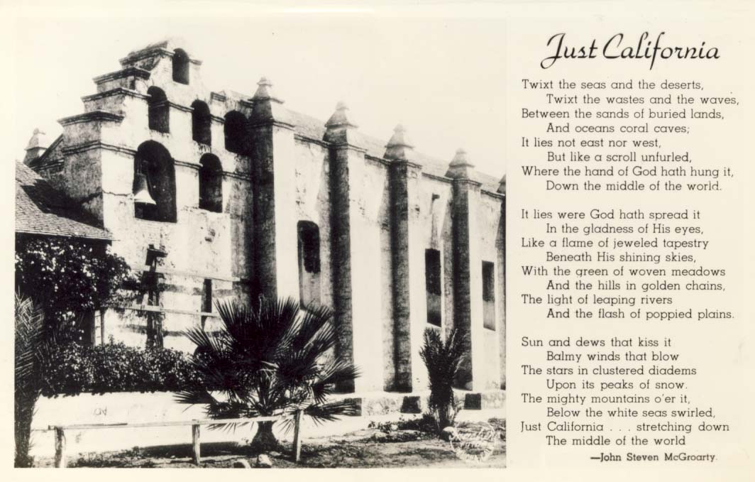 Just California postcard 1940s