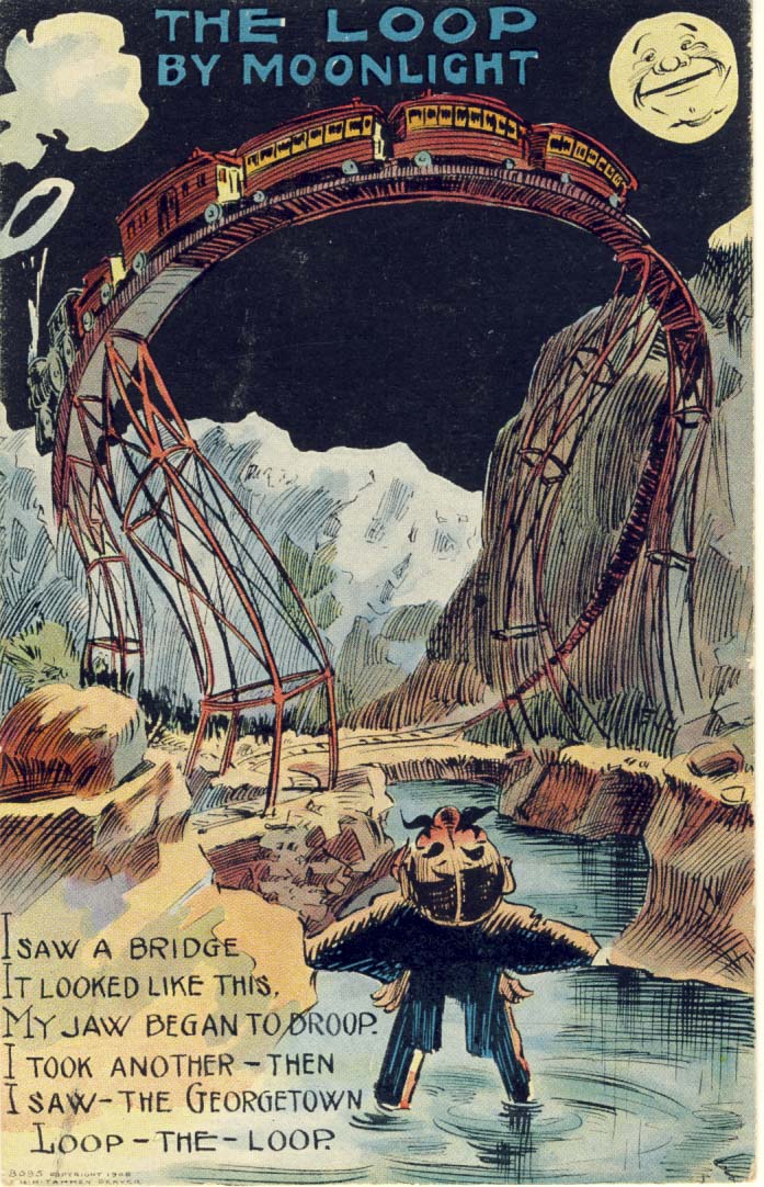 The Loop by moonlight, postcard 1908