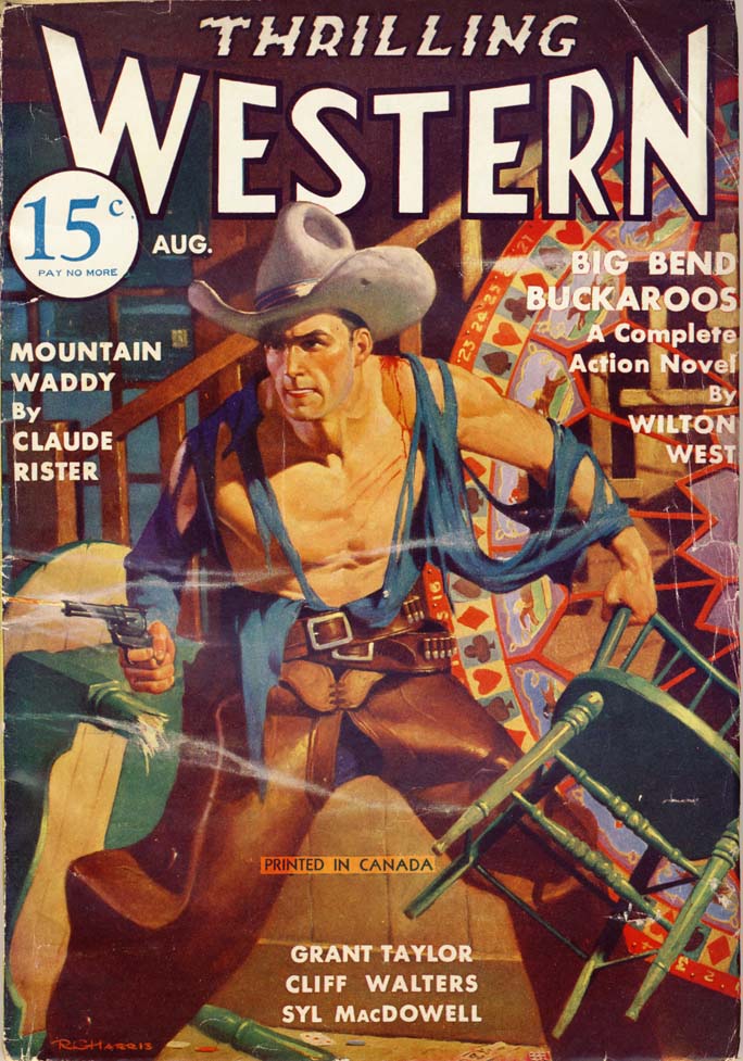 Thrilling Western magazine cover, 1935.