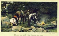 Home we will ride honey, as one, postcard, 1907