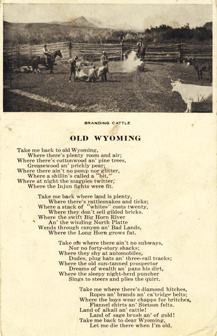 Old Wyoming postcard